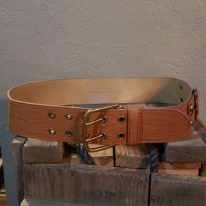 Wide Buckle Faux Leather Belt